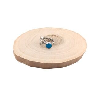 Navajo Turquoise Rope Lasso Sterling Silver Ring Native Am Jewelry Sz 6US**